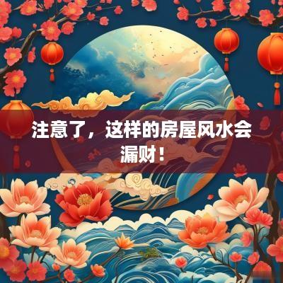 注意了，这样的房屋风水会漏财！