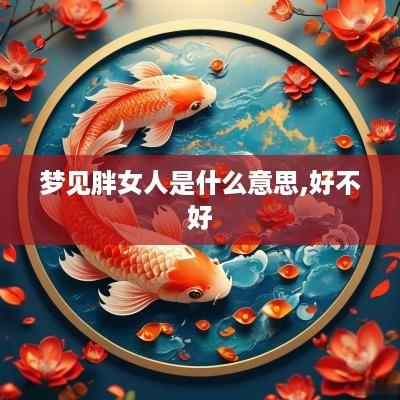 梦见胖女人是什么意思,好不好