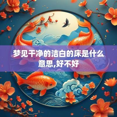 梦见干净的洁白的床是什么意思,好不好