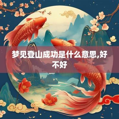 梦见登山成功是什么意思,好不好