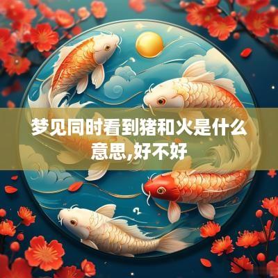 梦见同时看到猪和火是什么意思,好不好