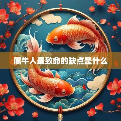 属牛人最致命的缺点是什么
