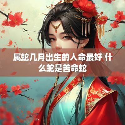 属蛇几月出生的人命最好 什么蛇是苦命蛇