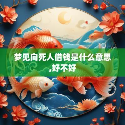 梦见向死人借钱是什么意思,好不好