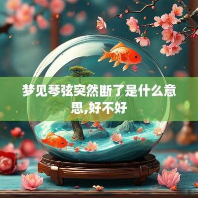 梦见琴弦突然断了是什么意思,好不好