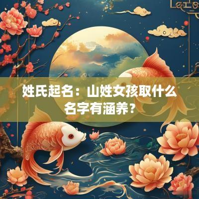 姓氏起名：山姓女孩取什么名字有涵养？