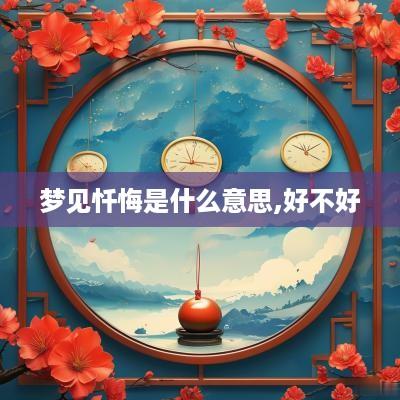 梦见忏悔是什么意思,好不好