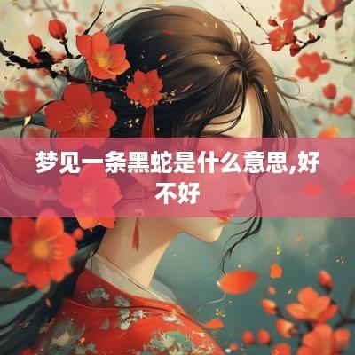 梦见一条黑蛇是什么意思,好不好