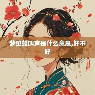 梦见蛙叫声是什么意思,好不好