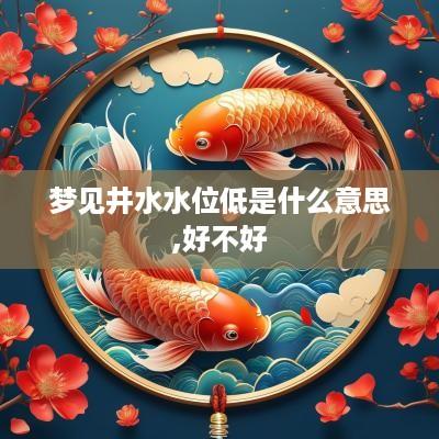 梦见井水水位低是什么意思,好不好
