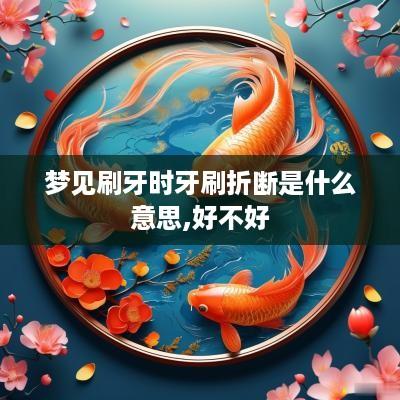 梦见刷牙时牙刷折断是什么意思,好不好
