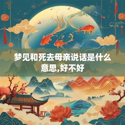 梦见和死去母亲说话是什么意思,好不好