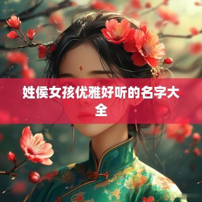 姓侯女孩优雅好听的名字大全
