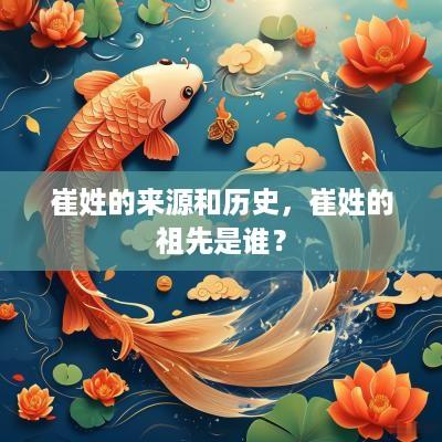崔姓的来源和历史，崔姓的祖先是谁？