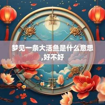 梦见一条大活鱼是什么意思,好不好