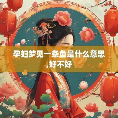 孕妇梦见一条鱼是什么意思,好不好