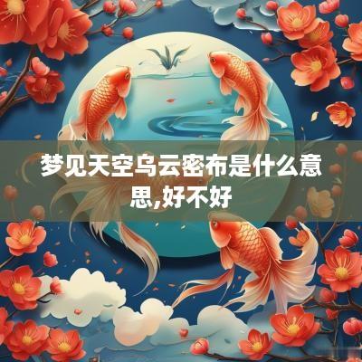 梦见天空乌云密布是什么意思,好不好