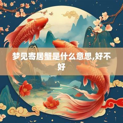 梦见寄居蟹是什么意思,好不好