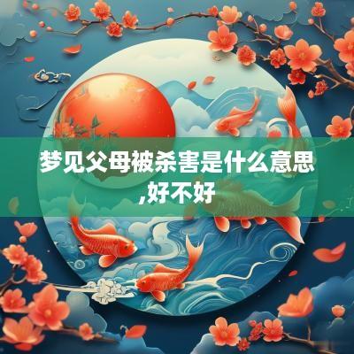 梦见父母被杀害是什么意思,好不好