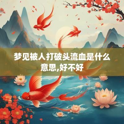 梦见被人打破头流血是什么意思,好不好