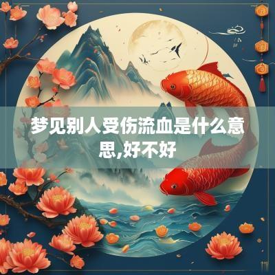 梦见别人受伤流血是什么意思,好不好