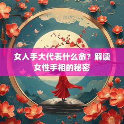 女人手大代表什么命？解读女性手相的秘密