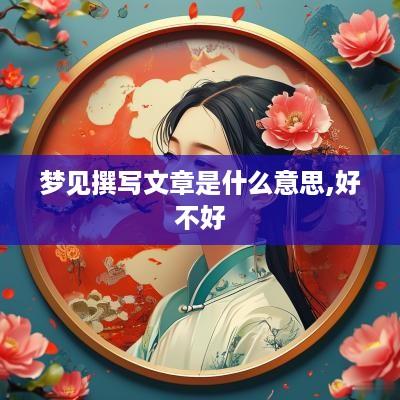 梦见撰写文章是什么意思,好不好
