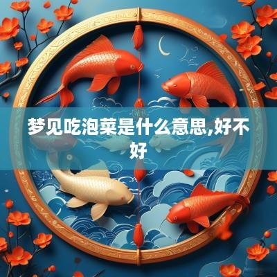 梦见吃泡菜是什么意思,好不好