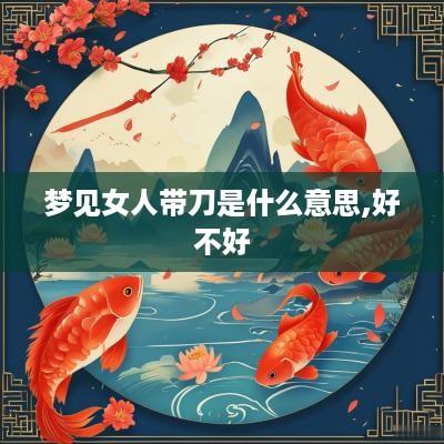 梦见女人带刀是什么意思,好不好