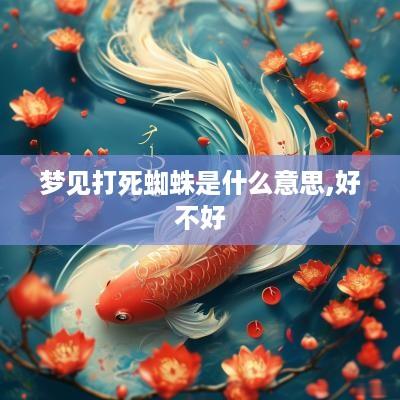 梦见打死蜘蛛是什么意思,好不好