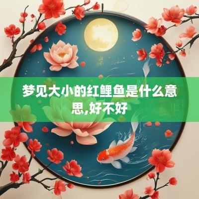 梦见大小的红鲤鱼是什么意思,好不好