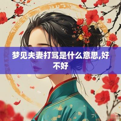梦见夫妻打骂是什么意思,好不好