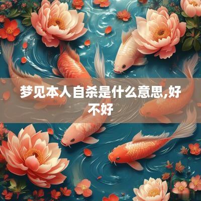 梦见本人自杀是什么意思,好不好