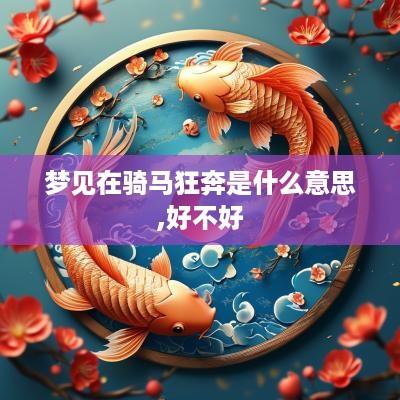 梦见在骑马狂奔是什么意思,好不好