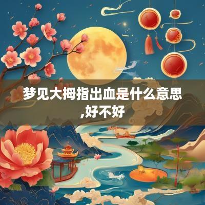 梦见大拇指出血是什么意思,好不好