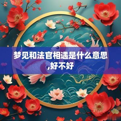 梦见和法官相遇是什么意思,好不好