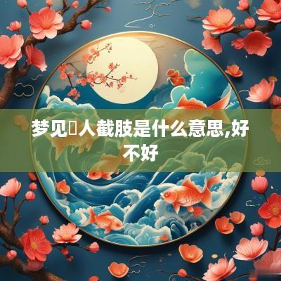 梦见別人截肢是什么意思,好不好