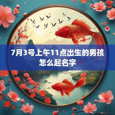 7月3号上午11点出生的男孩怎么起名字