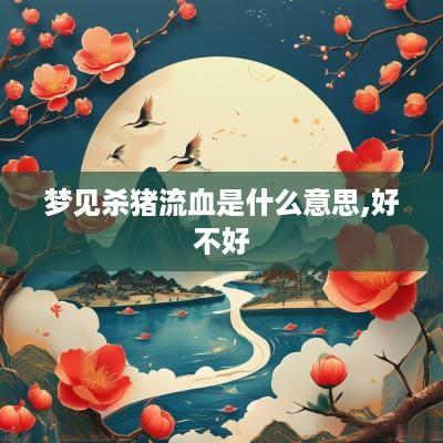 梦见杀猪流血是什么意思,好不好