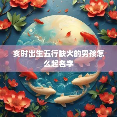 亥时出生五行缺火的男孩怎么起名字