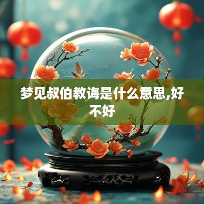 梦见叔伯教诲是什么意思,好不好