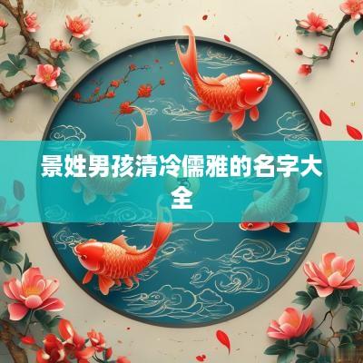 景姓男孩清冷儒雅的名字大全
