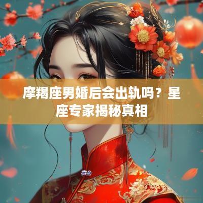 摩羯座男婚后会出轨吗？星座专家揭秘真相