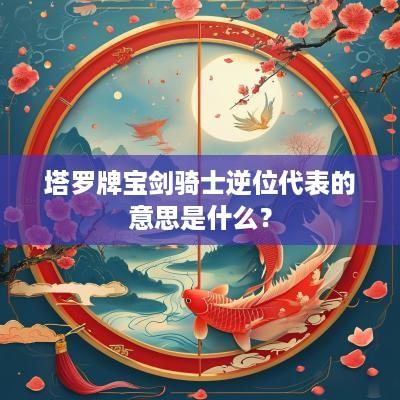 塔罗牌宝剑骑士逆位代表的意思是什么？