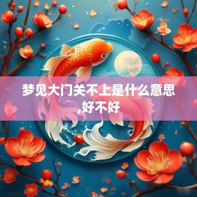 梦见大门关不上是什么意思,好不好