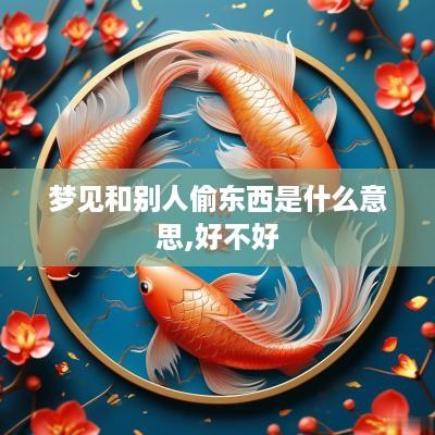 梦见和别人偷东西是什么意思,好不好