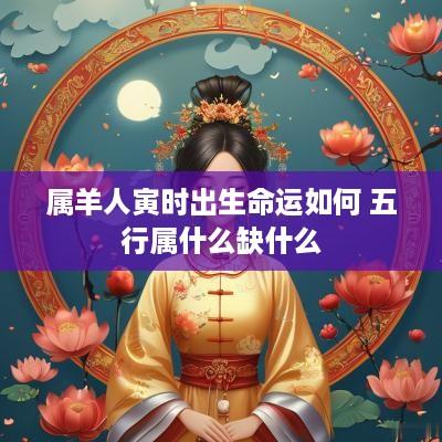 属羊人寅时出生命运如何 五行属什么缺什么