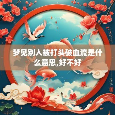梦见别人被打头破血流是什么意思,好不好