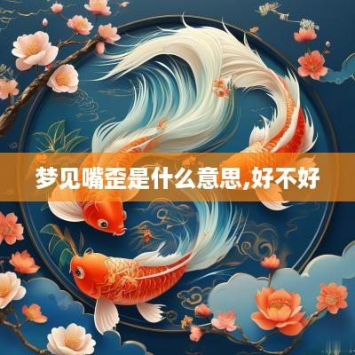 梦见嘴歪是什么意思,好不好