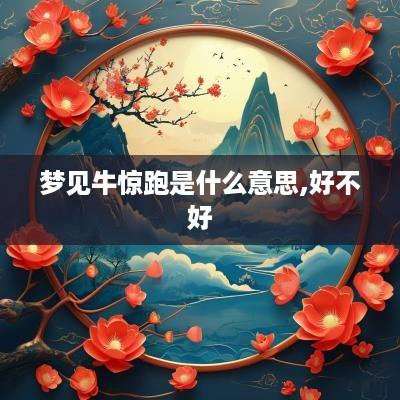 梦见牛惊跑是什么意思,好不好